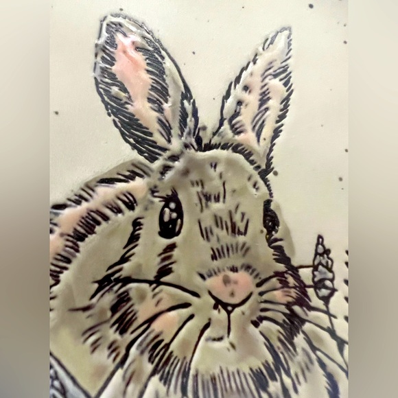 Spring Beige Multi-Color Rabbit Spring,6” Easter Dessert/Appetizer Plates NWT - Picture 6 of 14